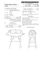 BBQ grill with pig motif design patent